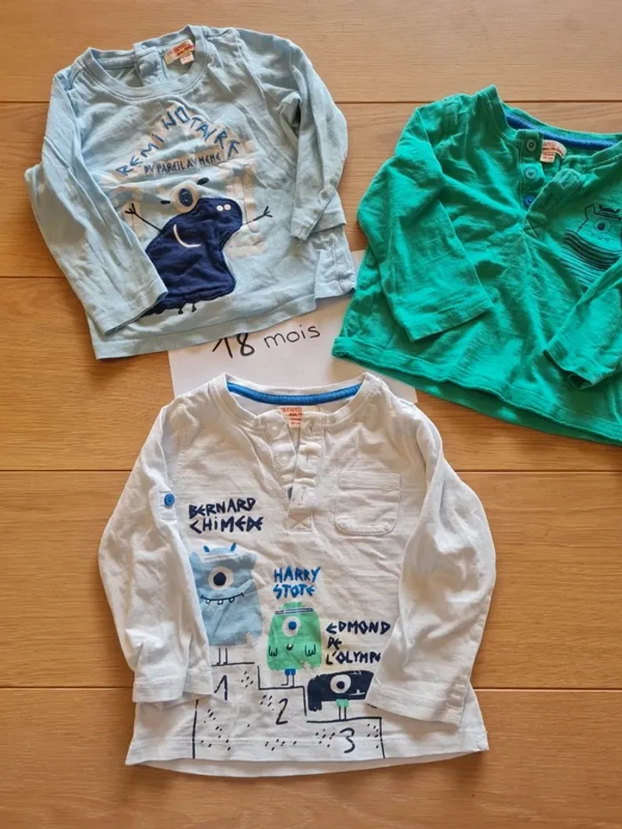 Lot de 3 tee-shirt manches longues
