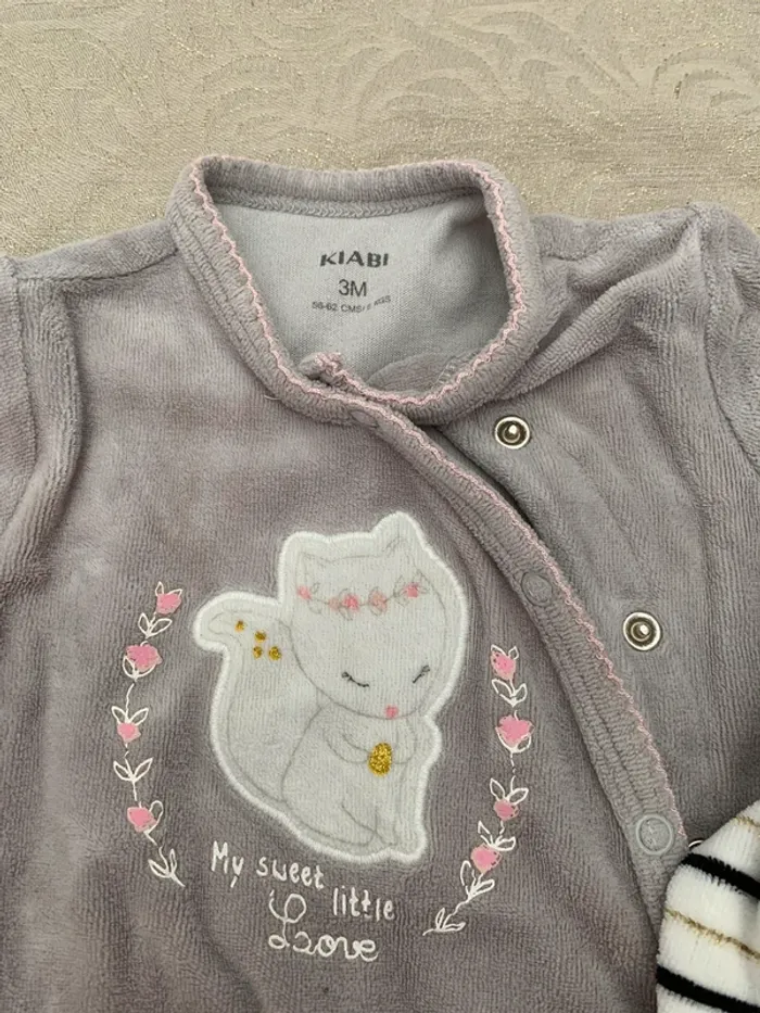 Lot 3 pyjamas 3 mois fille - photo numéro 5