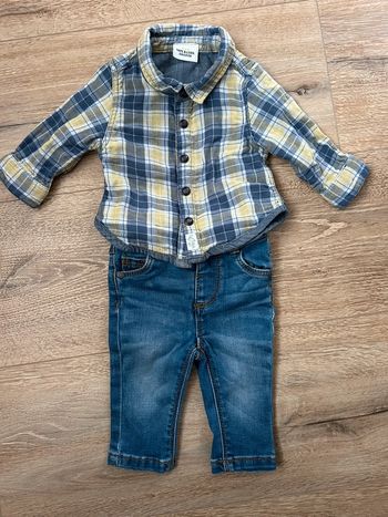 Ensemble jean chemise 3 mois