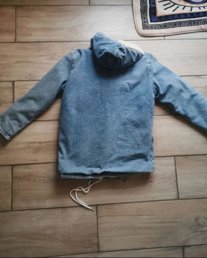 Veste en jean coton avec fourrure - photo numéro 4