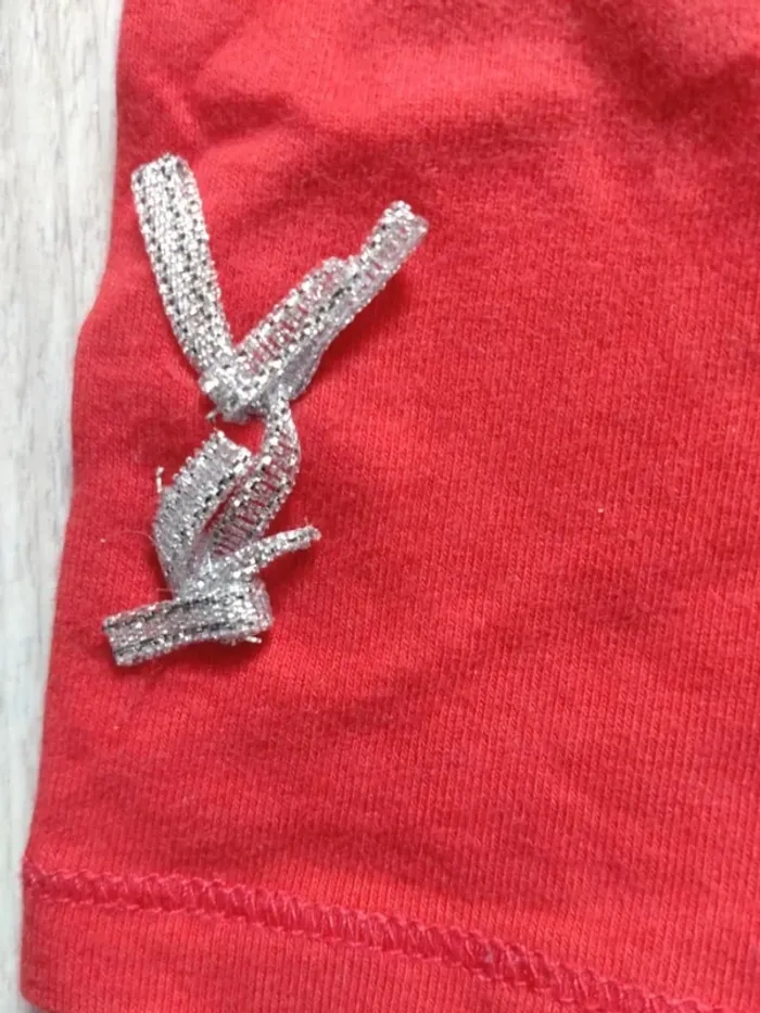 Ensemble bébé fille printemps été 9 mois fleurs rouge et blanc - photo numéro 4