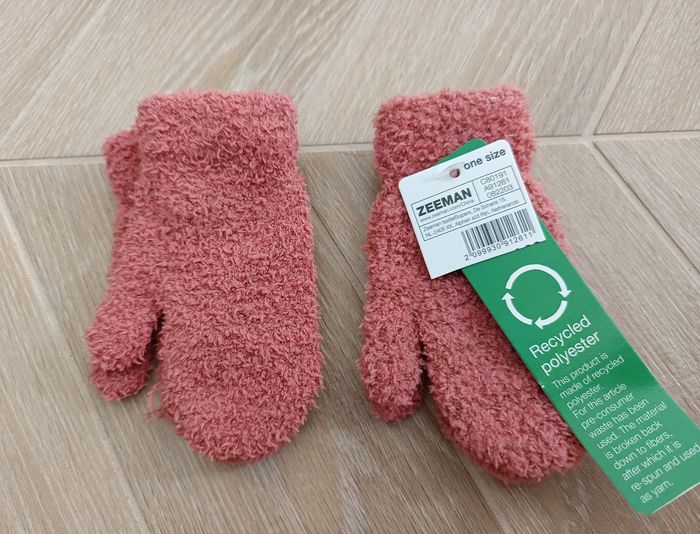 Lot de 2 paires de moufles rose orange Zeeman