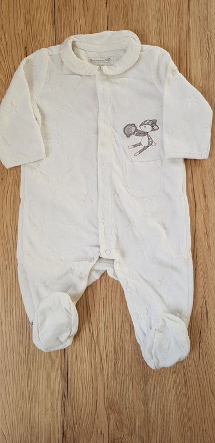 Pyjama velour bébé fille
