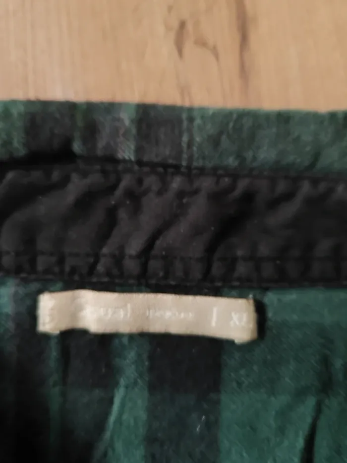 Chemise à Carreaux Gémo Verte et Noire - Taille XL - Coton - Très Bon État - photo numéro 3