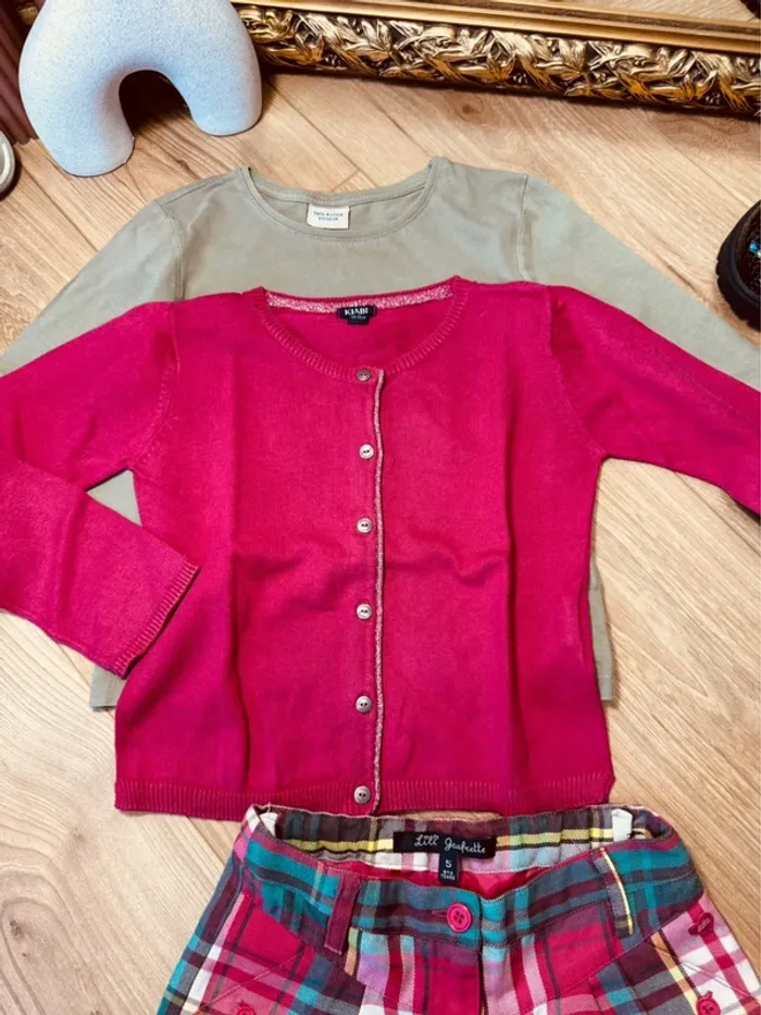 Taille 5 ans tenue 3 pièces fille multimarque rose kaki * happy * 🩷 - photo numéro 6