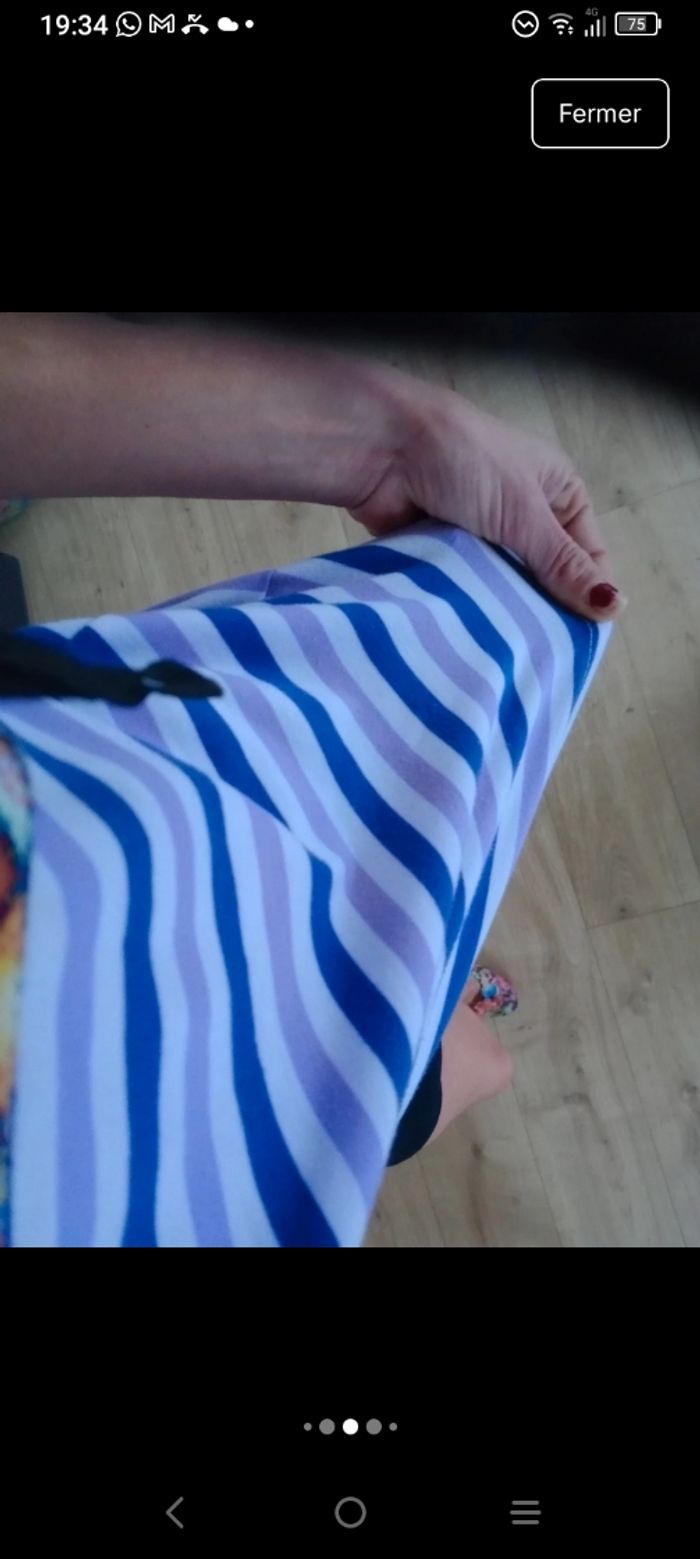 Débardeur femme L violet et bleu c81 - photo numéro 5