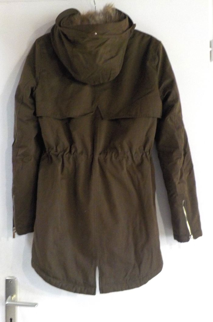 PARKA MARRON A CAPUCHE PIMKIE TAILLE 38 - photo numéro 3