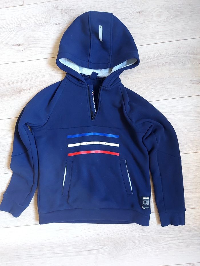 Pull marine France rugby 8 ans