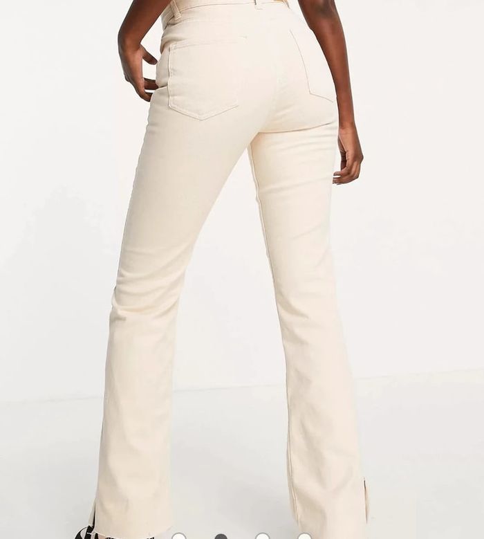 Jean beige taille haute évasé - Stradivarius - photo numéro 4