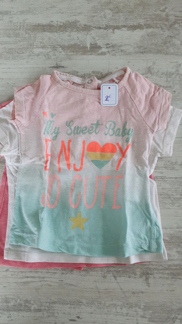 Lot de 6 tee-shirts 9 mois - photo numéro 3