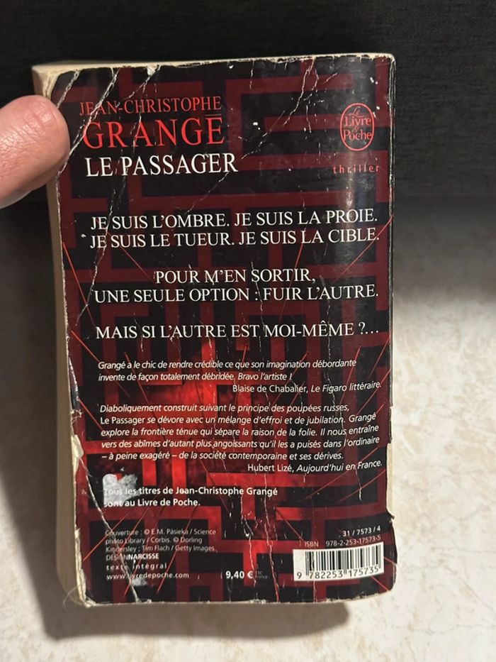 Thriller Le Passager de Jean-Christophe Grange - photo numéro 2