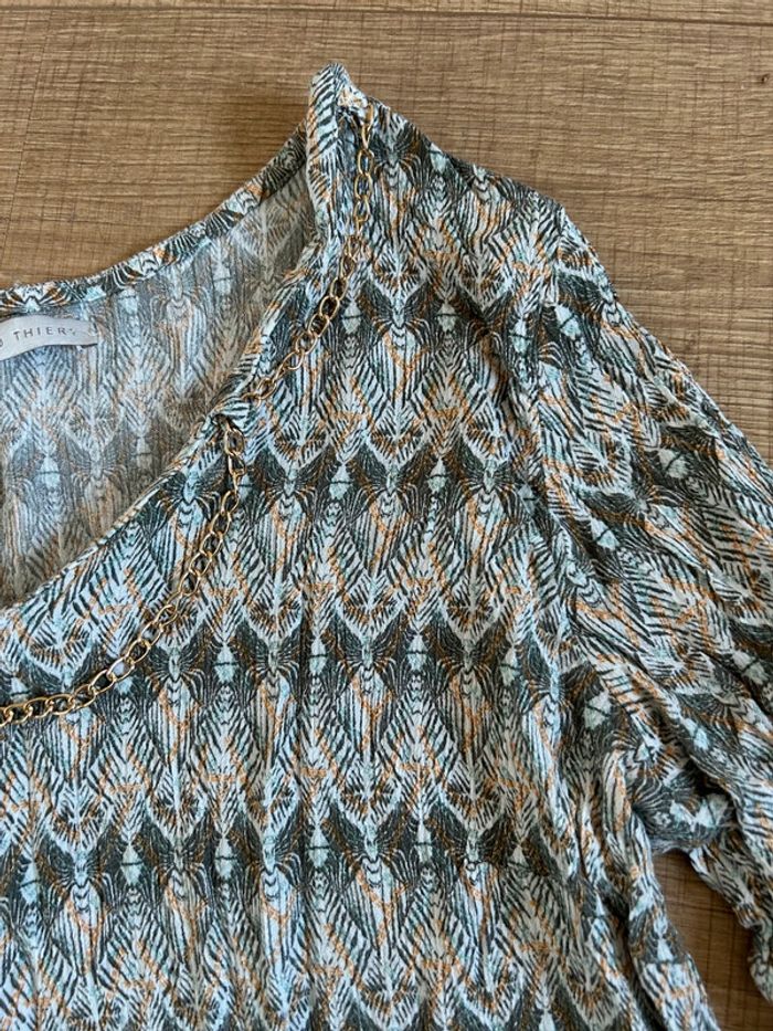 Blouse imprimée à manches courtes Armand Thiery taille 36 bon état - photo numéro 13
