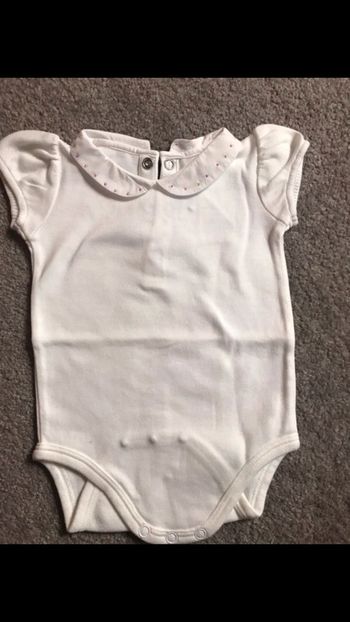 Body Jacadi blanc col Claudine 3 mois