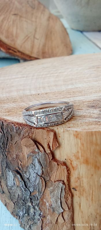 Bague argent 925 et moissanite 