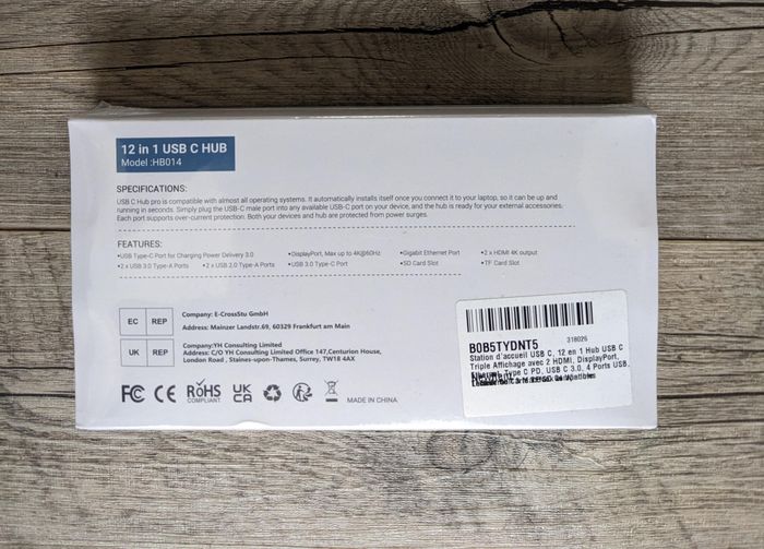Station d'accueil HUB USB-C, 12 en 1, neuve - photo numéro 2