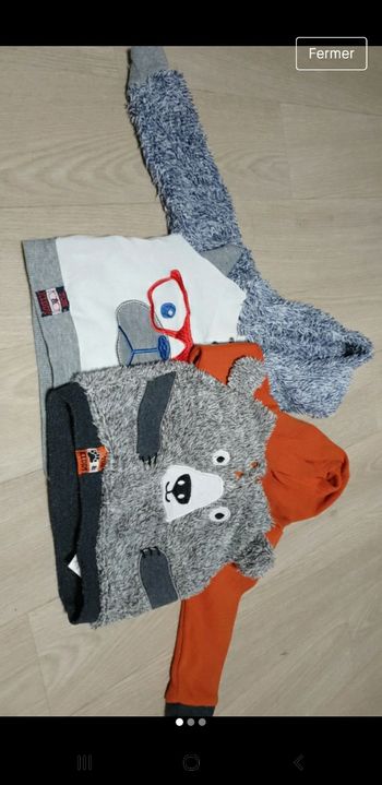 Lot de deux pulls ourson