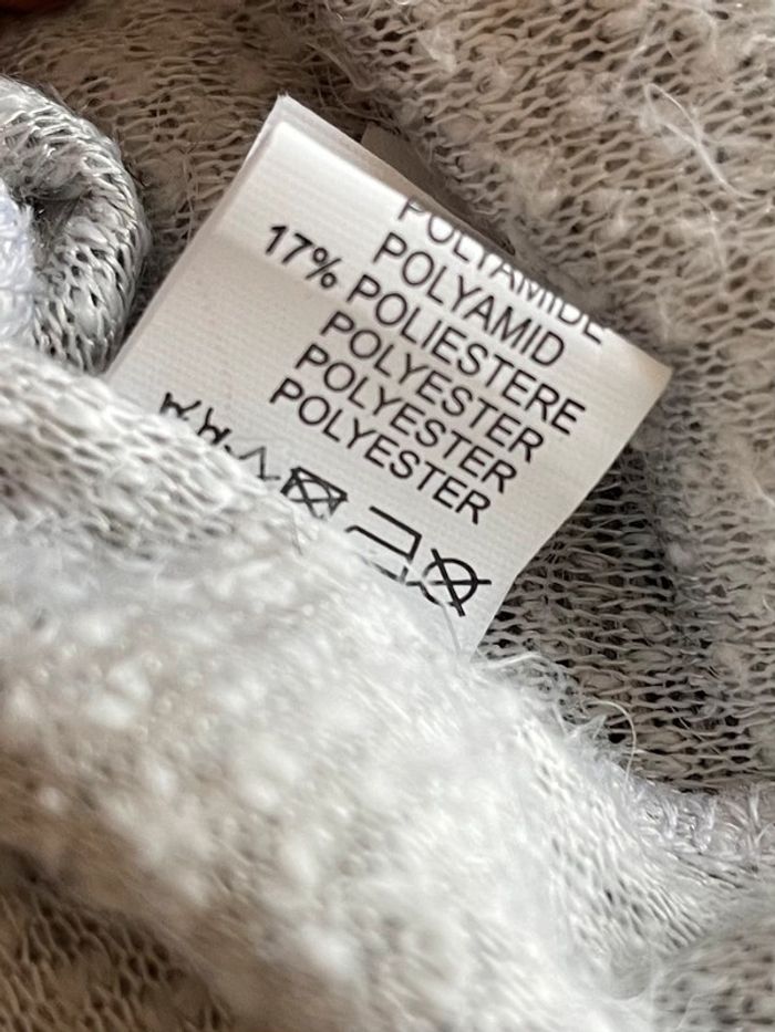 Pull gris duveteux et scintillant Linea Cinque Taille M - photo numéro 7