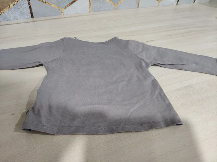 T shirt manches longues léger 12 mois bébé fille escargot - photo numéro 4