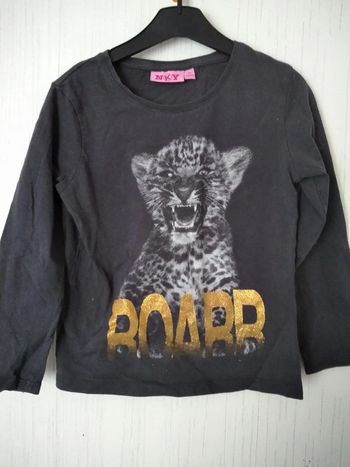t-shirt long léopard NKY 5 ans