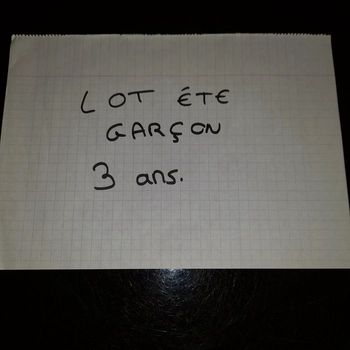 Lot garçon été 3ans