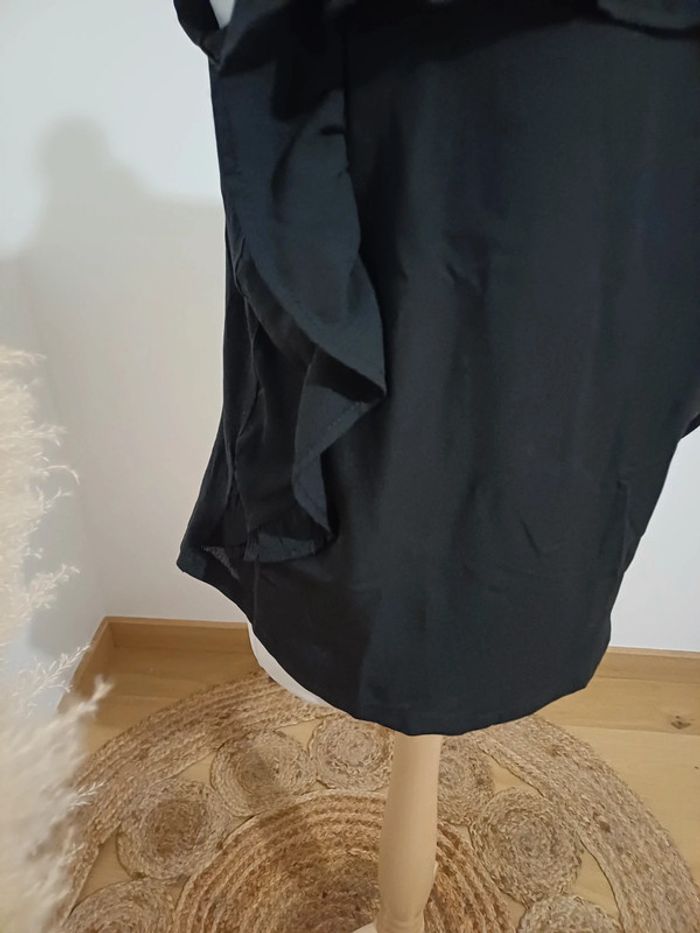 Blouse noire volantée Piazza Italia taille S 36 - photo numéro 6