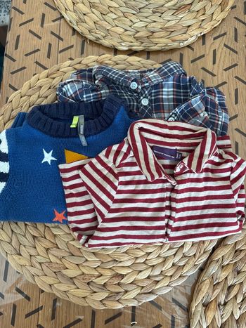 Lot de 3 teeshirt / pull 9mois 