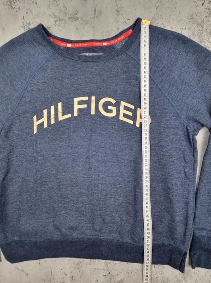 Sweat Tommy Hilfiger bleu chiné – Taille M Femmes (mesures en photos) - photo numéro 9