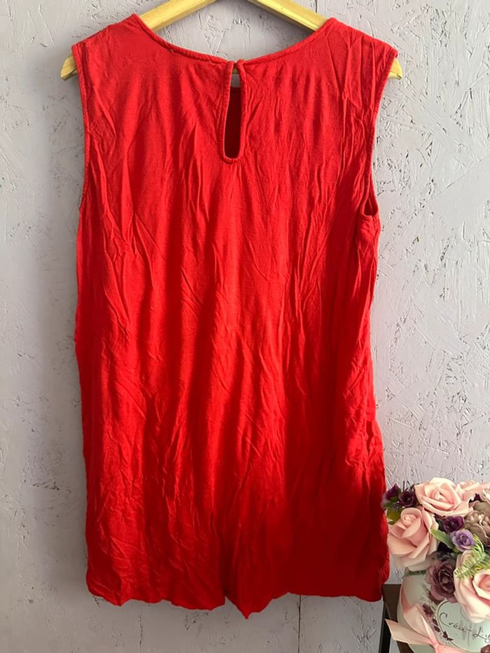 Robe rouge sans manches Mango - photo numéro 3