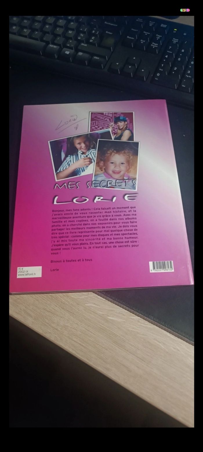 Livre lorie mes secrets - photo numéro 2