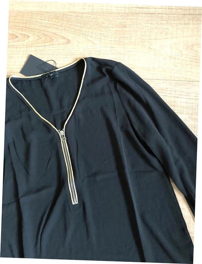 Blouse noire et dorée neuve à manches longues Sweewe taille M/L - photo numéro 13
