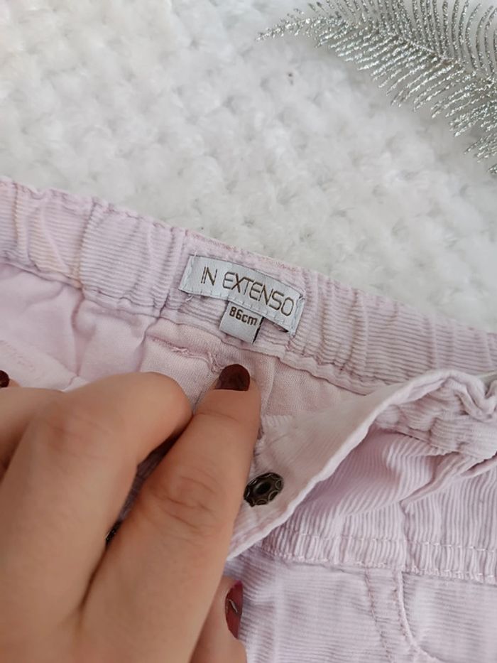 🔸Jupe velours côtelé rose pâle In Extenso - 24 mois🔸 - photo numéro 2