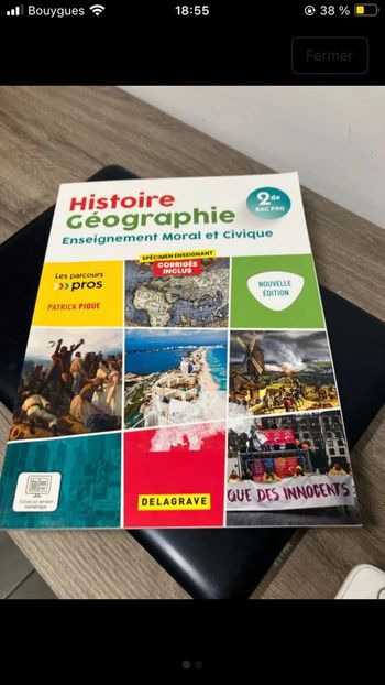 Histoire Géographie EMC 2de Bac Pro