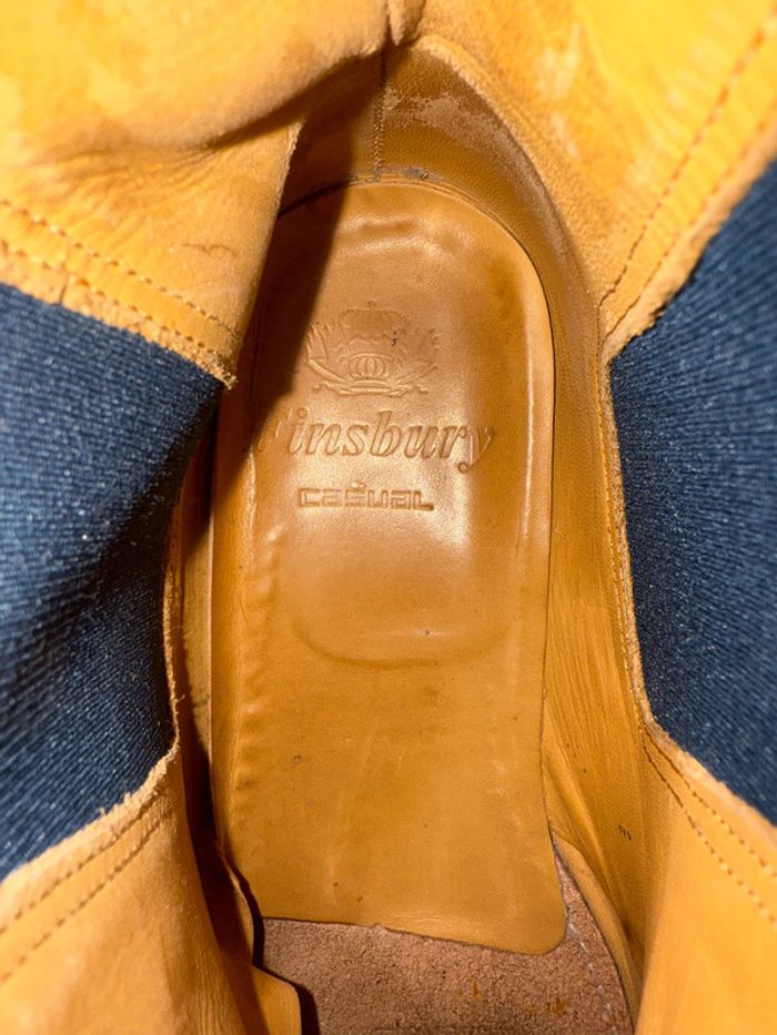 Bottines en cuir Finsbury bleu marine Taille 41 - photo numéro 6