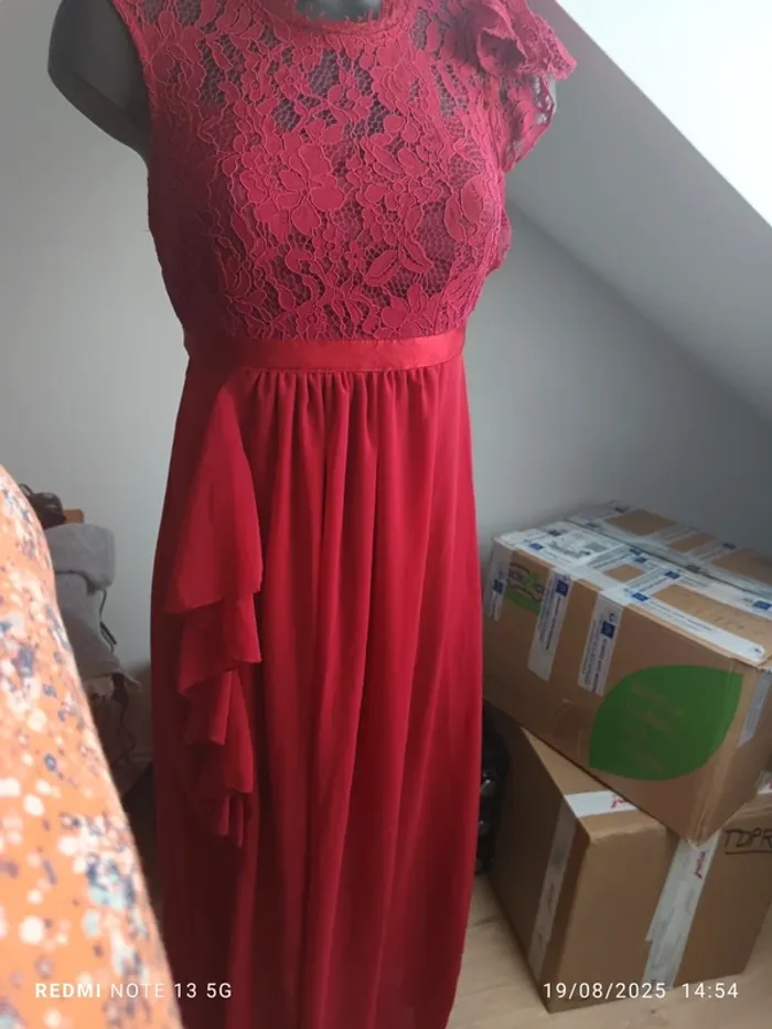 Magnifique robe longue bordeaux taille S