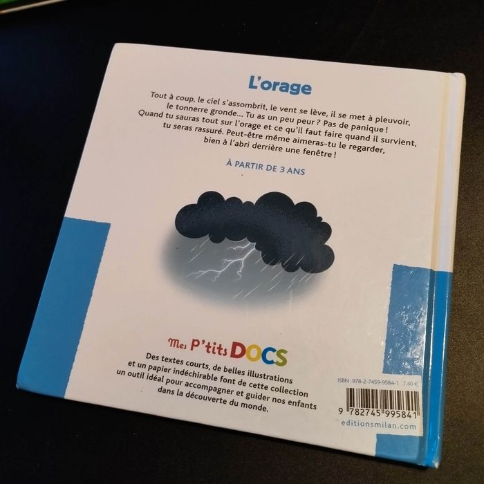 Livre enfant mes p'tits docs l'orage - photo numéro 2