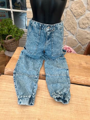 Pantalon Jennyfer taille XS 34 bleu clair cargo femme