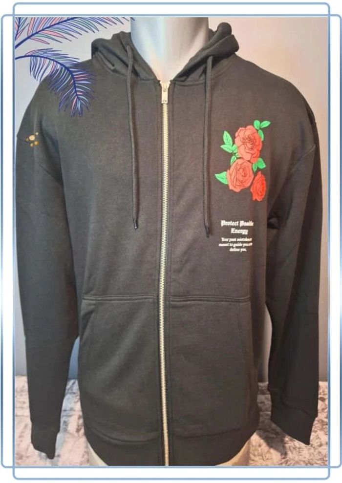 Sweat zippé à capuche Jack et jones /hoodie / noir unisexe- taille M - neuf