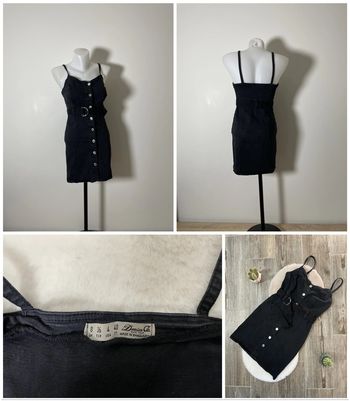 Robe en jean noir élastique