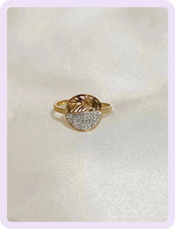 Bague ajustable feuille