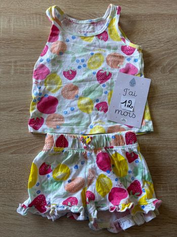 Ensemble fruits Primark t.12m