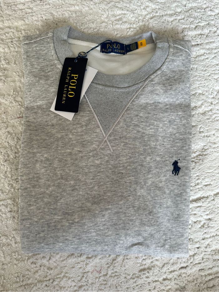 Pull Ralph Lauren gris taille L - photo numéro 3