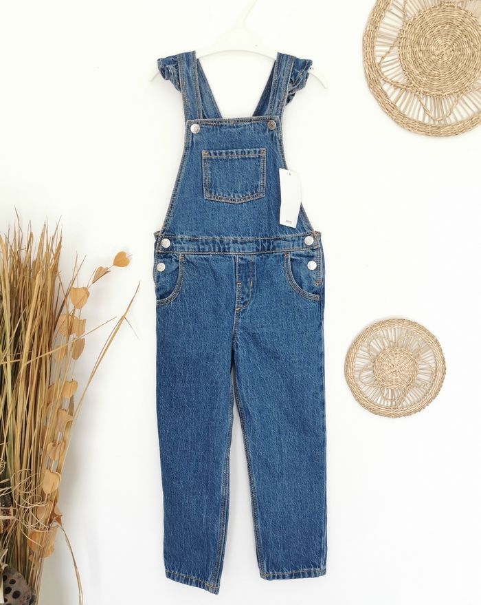 Salopette jean brut tendance à volants Mango 4/5 Ans - photo numéro 1