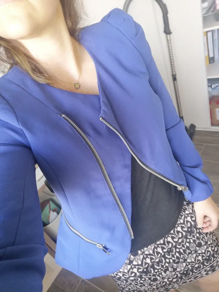 Veste blazer bleue jayloucy - photo numéro 6