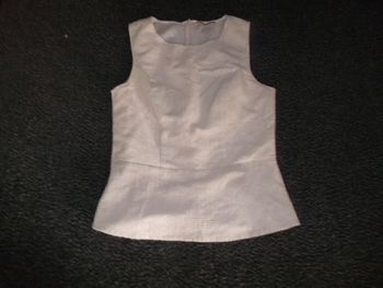 Top CAMAIEU habillé crème et or taille 36 TBE