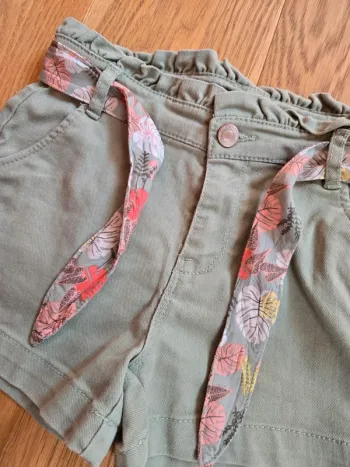 Short jeans kaki corail 8 ans
