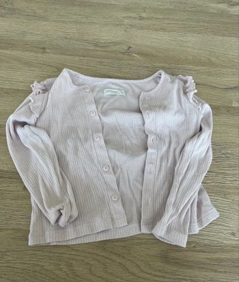 Gilet rose pale fille 4 ans 