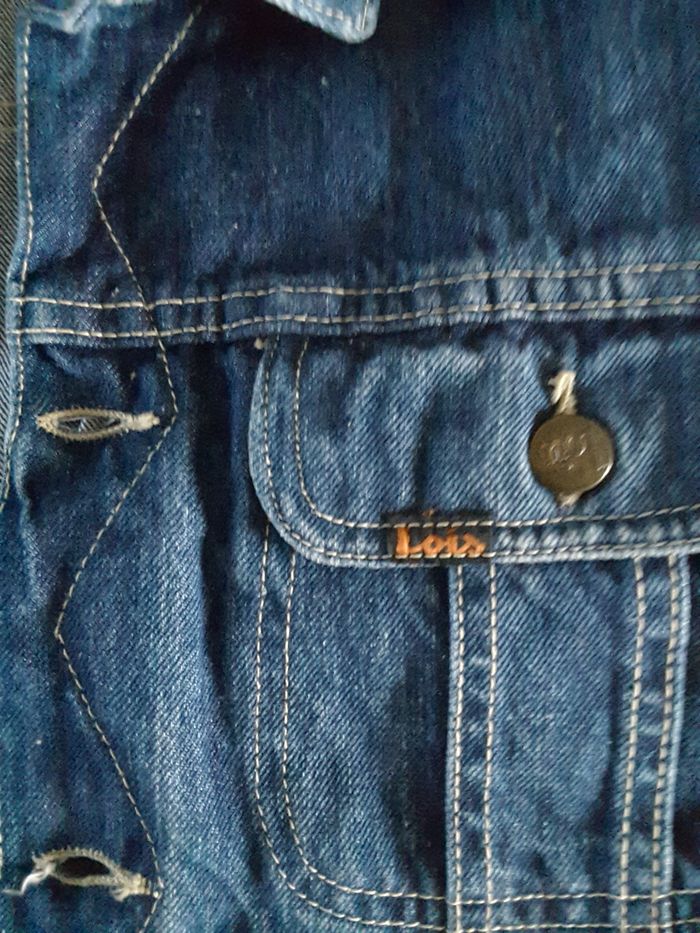 Veste femme sans manche en jean – Lois – T 38 - Vintage - photo numéro 4