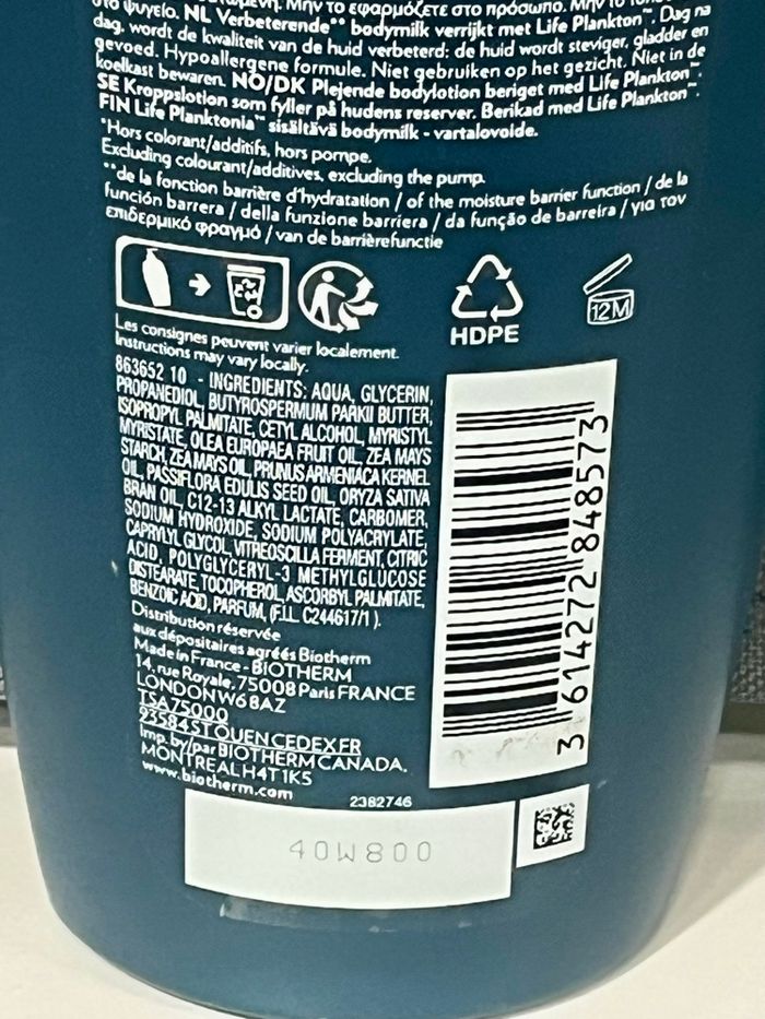 Biotherm Life plankton body milk - photo numéro 5