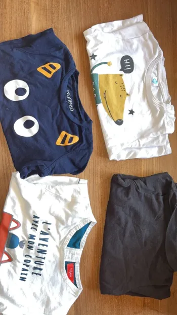Lot tee-shirts manche longue 18 mois