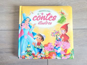 Livre " Merveilleux contes illustrés ", pages lustrée en carton dur. Édition Llc